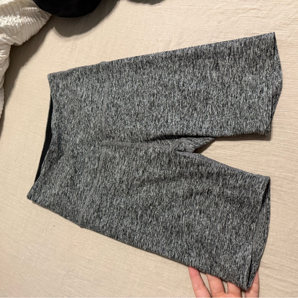 Beyond Yoga Gray Marled Bike Shorts